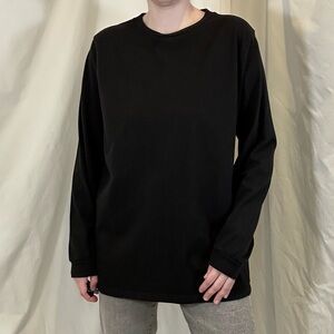 💸 5/20 Cherokee Long Sleeve Longline Black T-Shirt Oversized Tee Unisex